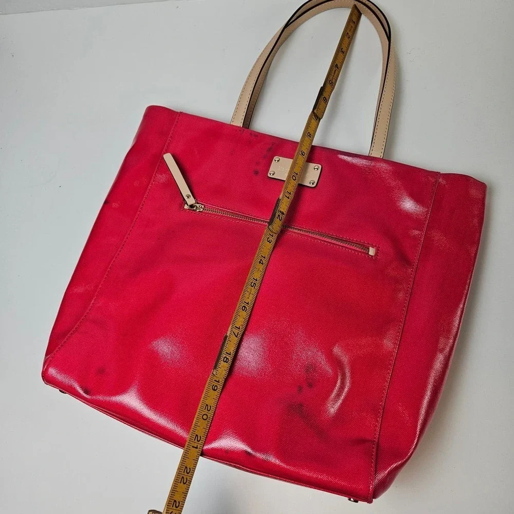 Kate Spade Fulton Street‎ Kerryn Tote Coated Fabric Hot Pink Bag Shopper Purse